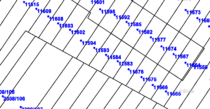 Parcela st. 2310/136 v KÚ Mutěnice, Katastrální mapa