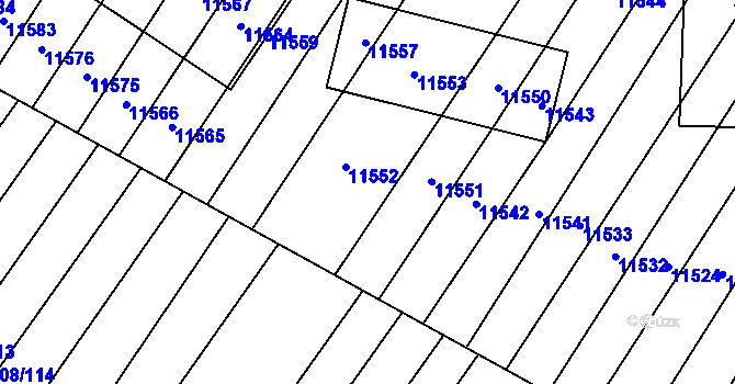 Parcela st. 2310/148 v KÚ Mutěnice, Katastrální mapa