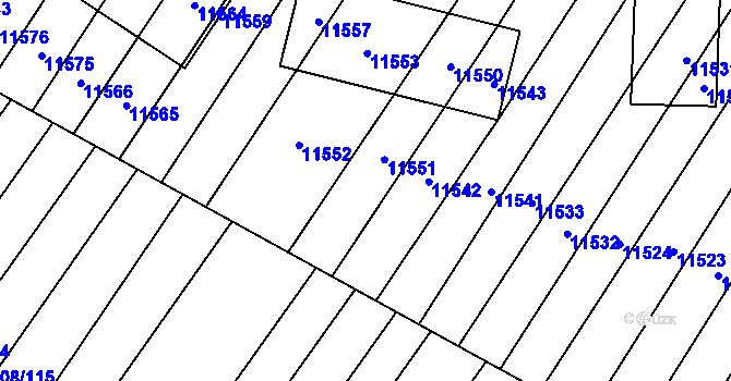 Parcela st. 2310/149 v KÚ Mutěnice, Katastrální mapa