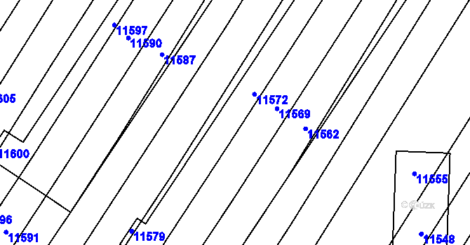 Parcela st. 2310/181 v KÚ Mutěnice, Katastrální mapa