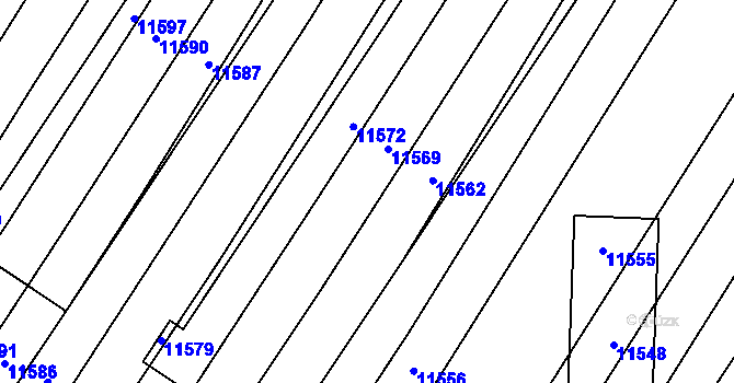 Parcela st. 2310/182 v KÚ Mutěnice, Katastrální mapa