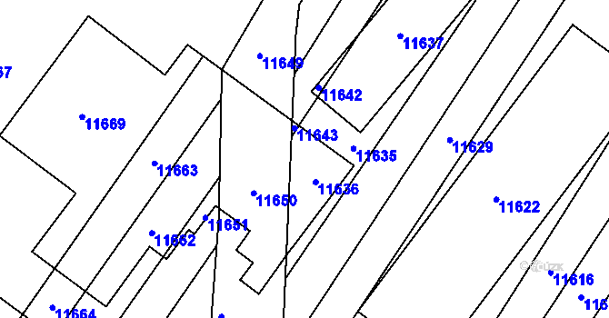 Parcela st. 2310/186 v KÚ Mutěnice, Katastrální mapa
