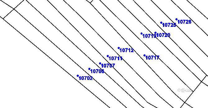 Parcela st. 4954/2 v KÚ Mutěnice, Katastrální mapa