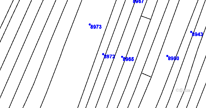 Parcela st. 8972 v KÚ Mutěnice, Katastrální mapa