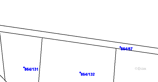 Parcela st. 864/66 v KÚ Mutěnín, Katastrální mapa