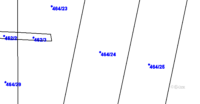 Parcela st. 464/24 v KÚ Holušice u Mužetic, Katastrální mapa