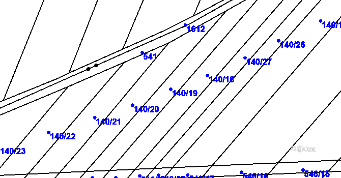 Parcela st. 140/19 v KÚ Kobylničky, Katastrální mapa