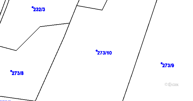 Parcela st. 273/10 v KÚ Olší u Telče, Katastrální mapa