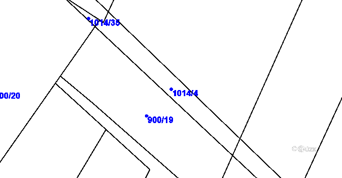 Parcela st. 1014/4 v KÚ Myslibořice, Katastrální mapa