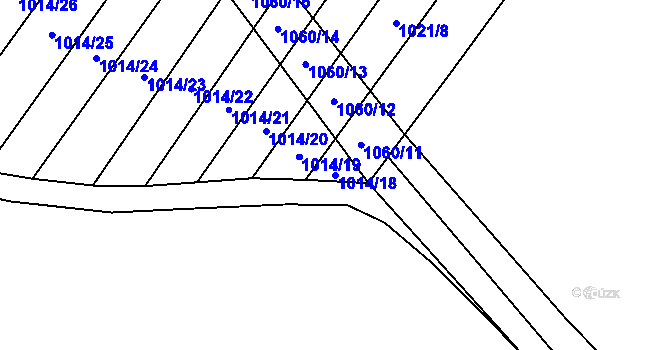 Parcela st. 1014/18 v KÚ Myslibořice, Katastrální mapa
