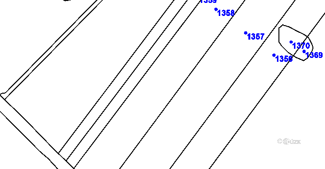 Parcela st. 634/1 v KÚ Nehodiv, Katastrální mapa