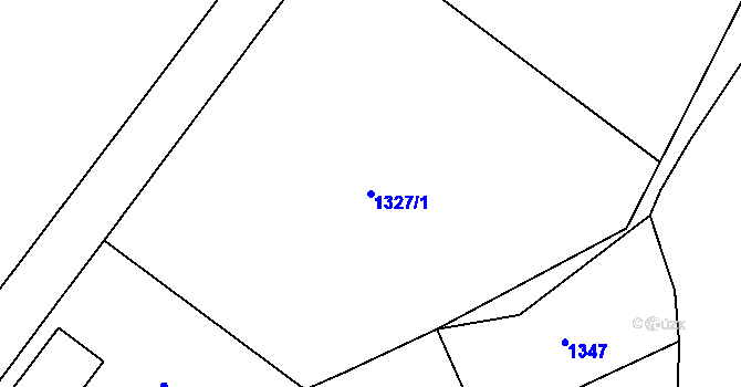 Parcela st. 1327/1 v KÚ Myslotín, Katastrální mapa