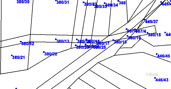 Parcela st. 380/24 v KÚ Kroměždice, Katastrální mapa