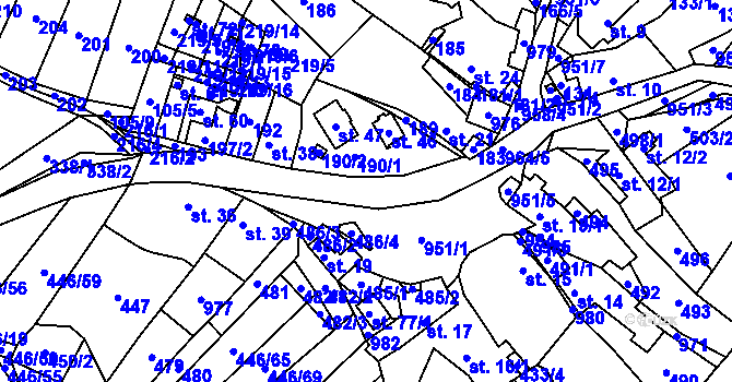Parcela st. 964 v KÚ Kroměždice, Katastrální mapa