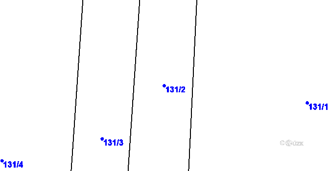 Parcela st. 131/2 v KÚ Pečetín, Katastrální mapa