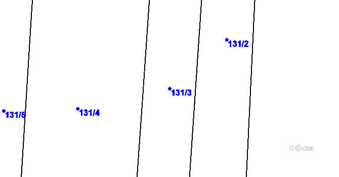 Parcela st. 131/3 v KÚ Pečetín, Katastrální mapa