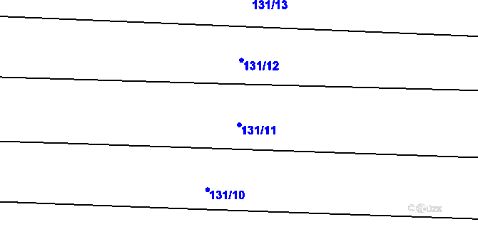 Parcela st. 131/11 v KÚ Pečetín, Katastrální mapa