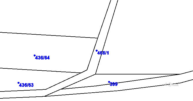 Parcela st. 468/1 v KÚ Pečetín, Katastrální mapa