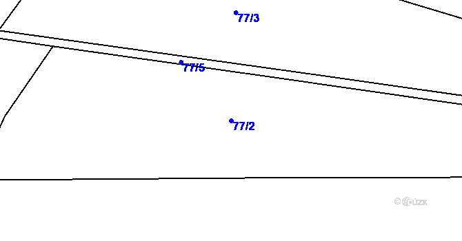 Parcela st. 77/2 v KÚ Újezdec u Měcholup, Katastrální mapa
