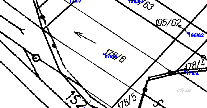 Parcela st. 178/6 v KÚ Maletice, Katastrální mapa