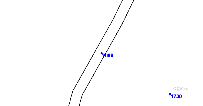 Parcela st. 2089 v KÚ Maletice, Katastrální mapa