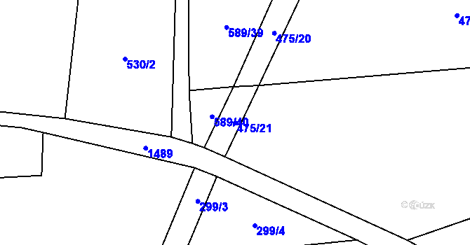 Parcela st. 475/21 v KÚ Selibov, Katastrální mapa