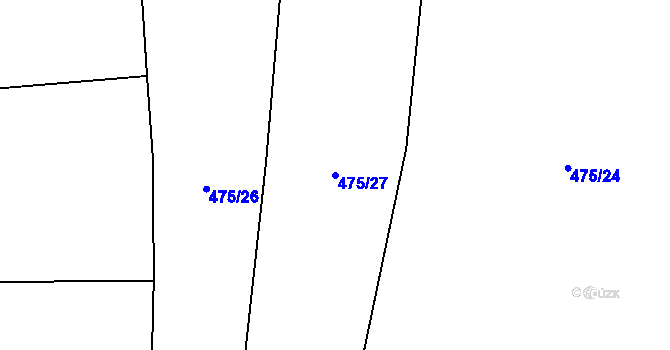 Parcela st. 475/27 v KÚ Selibov, Katastrální mapa