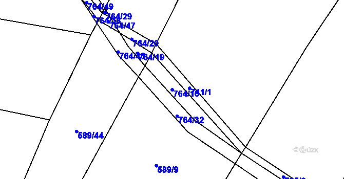 Parcela st. 764/16 v KÚ Selibov, Katastrální mapa