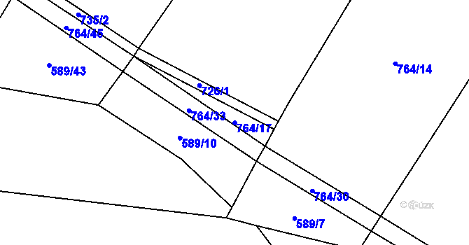 Parcela st. 764/17 v KÚ Selibov, Katastrální mapa