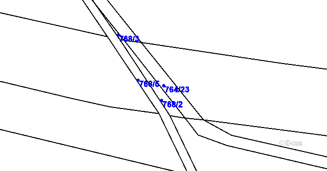 Parcela st. 764/23 v KÚ Selibov, Katastrální mapa