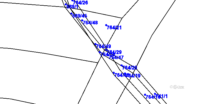Parcela st. 764/38 v KÚ Selibov, Katastrální mapa