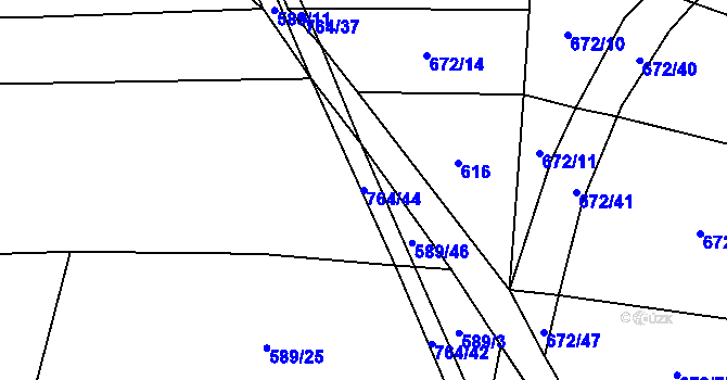 Parcela st. 764/44 v KÚ Selibov, Katastrální mapa