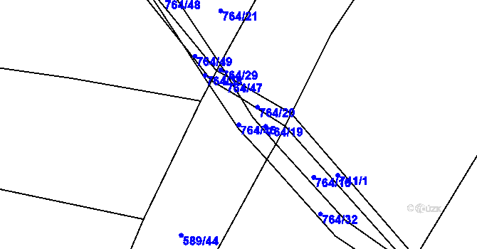 Parcela st. 764/46 v KÚ Selibov, Katastrální mapa