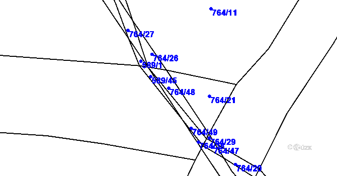 Parcela st. 764/48 v KÚ Selibov, Katastrální mapa