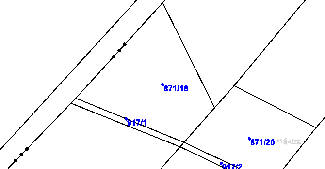 Parcela st. 871/18 v KÚ Selibov, Katastrální mapa