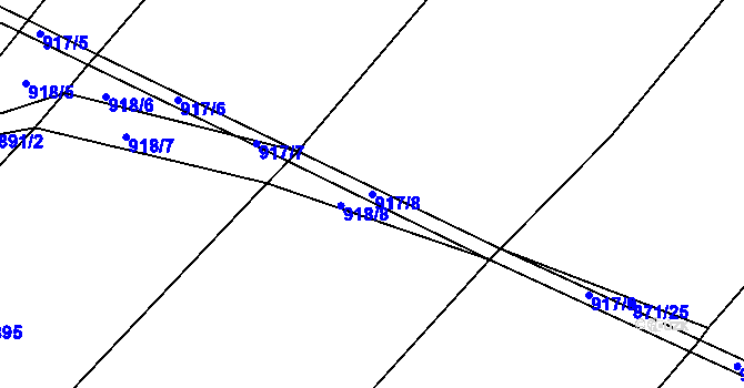 Parcela st. 917/8 v KÚ Selibov, Katastrální mapa
