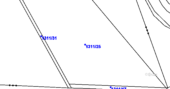 Parcela st. 1311/25 v KÚ Selibov, Katastrální mapa