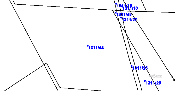 Parcela st. 1311/44 v KÚ Selibov, Katastrální mapa