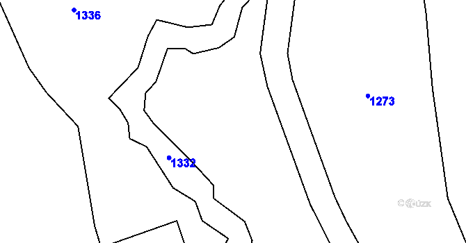 Parcela st. 485/5 v KÚ Kožlí u Myštic, Katastrální mapa