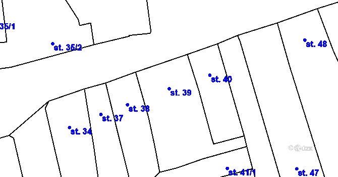 Parcela st. 39 v KÚ Mýto v Čechách, Katastrální mapa