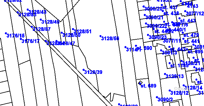 Parcela st. 3133/1 v KÚ Mýto v Čechách, Katastrální mapa