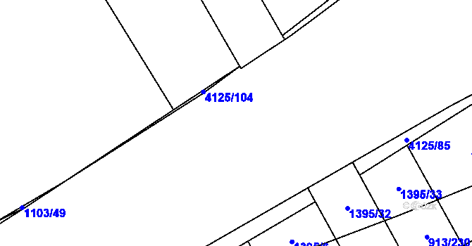 Parcela st. 4125/80 v KÚ Mýto v Čechách, Katastrální mapa