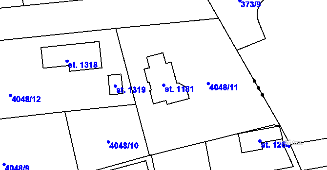 Parcela st. 1181 v KÚ Mýto v Čechách, Katastrální mapa