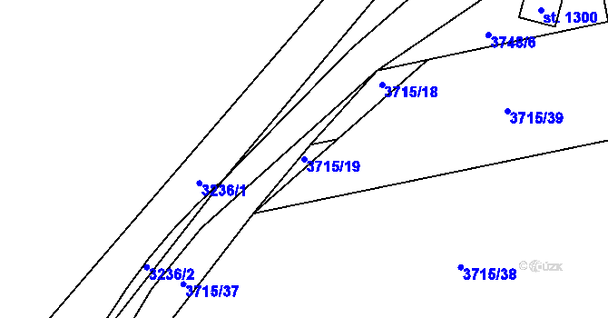 Parcela st. 3715/19 v KÚ Mýto v Čechách, Katastrální mapa