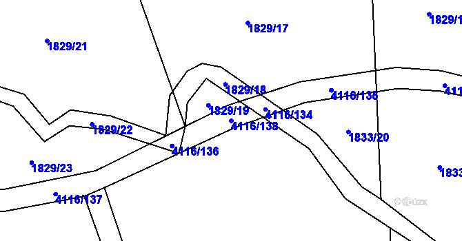 Parcela st. 4116/138 v KÚ Mýto v Čechách, Katastrální mapa
