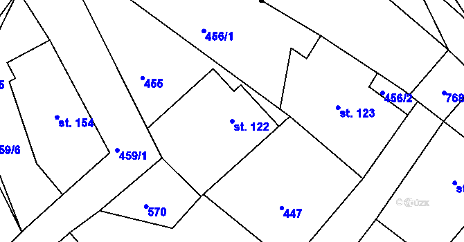 Parcela st. 122 v KÚ Stračovská Lhota, Katastrální mapa