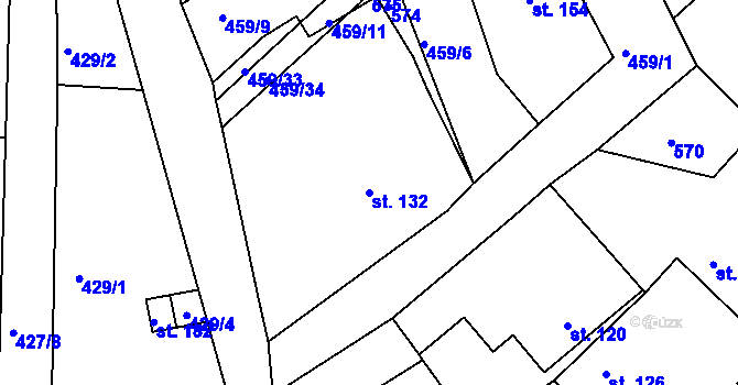 Parcela st. 132 v KÚ Stračovská Lhota, Katastrální mapa