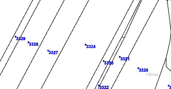 Parcela st. 3324 v KÚ Načeratice, Katastrální mapa