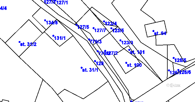 Parcela st. 779/2 v KÚ Licomělice, Katastrální mapa