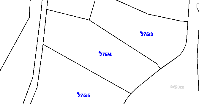 Parcela st. 275/4 v KÚ Načešice, Katastrální mapa